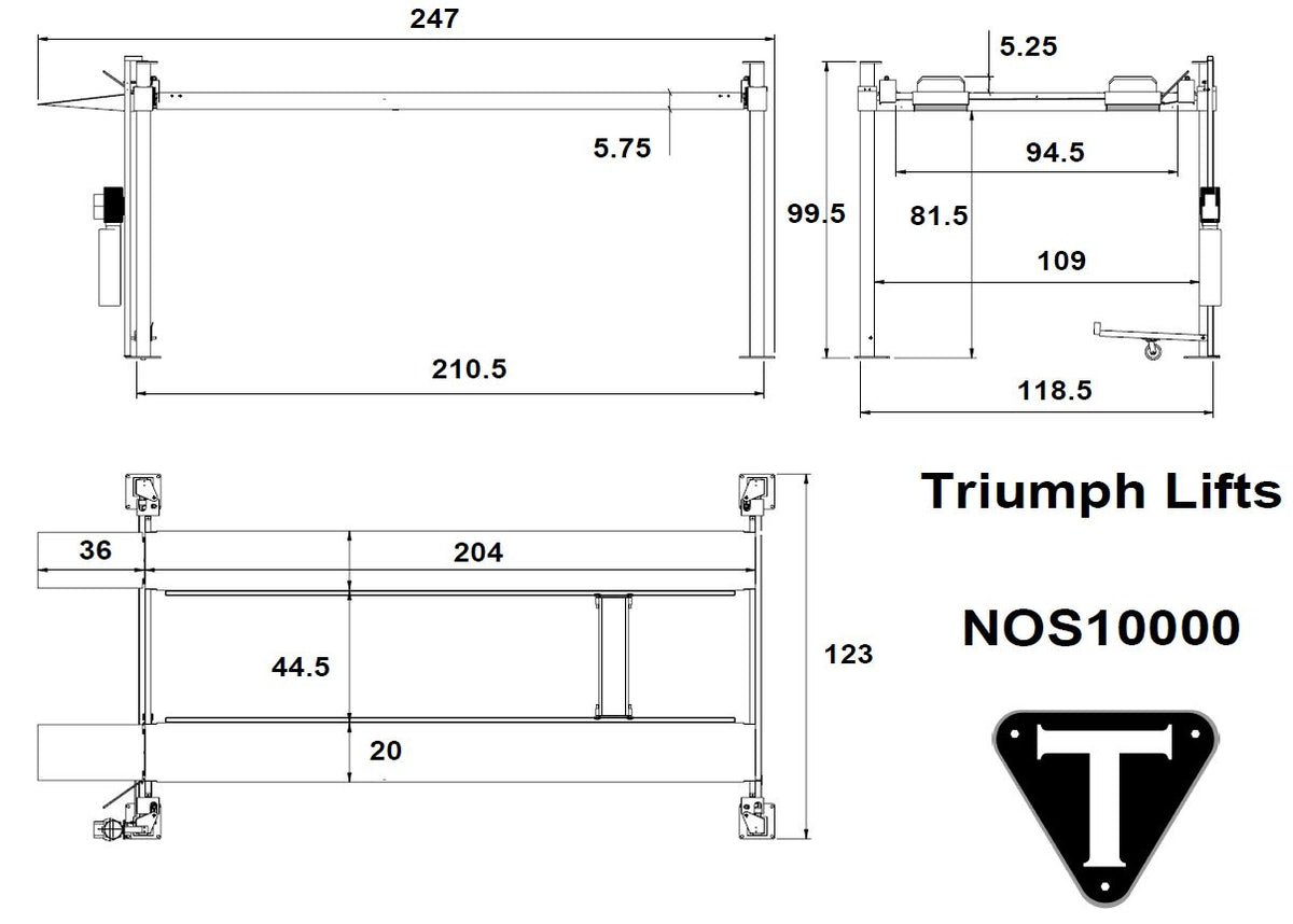 NOS10000 Car Lift Four Post Auto Parking Lift