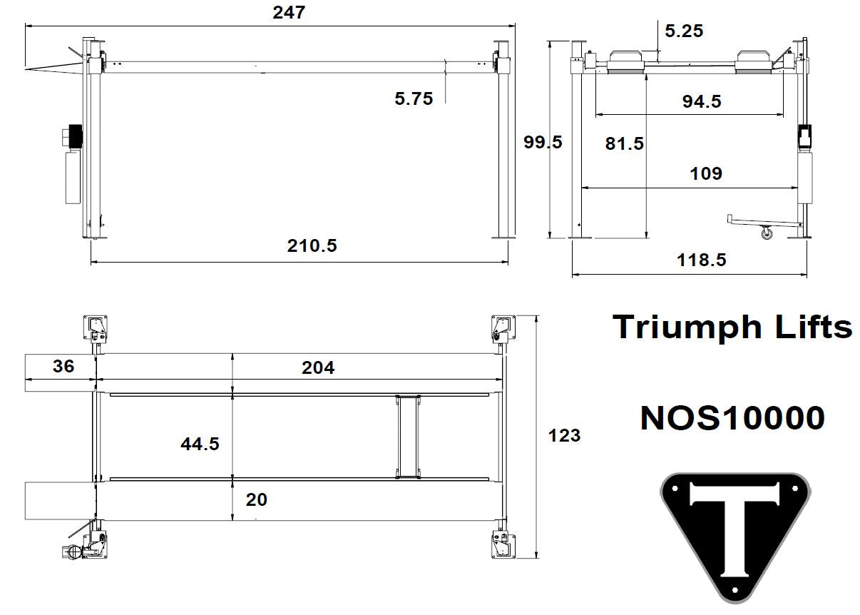 NOS10000 Car Lift Four Post Auto Parking Lift