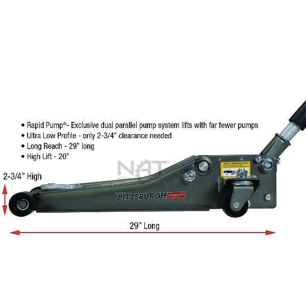 Floor Jack Low Profile Rapid Pump 2.5 Tons